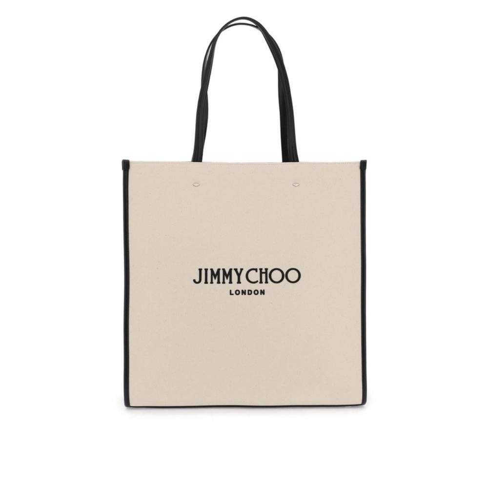 Jimmy Choo Cream and Black Luxury Tote Bag